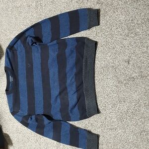 Black and Blue Striped Sweatshirt